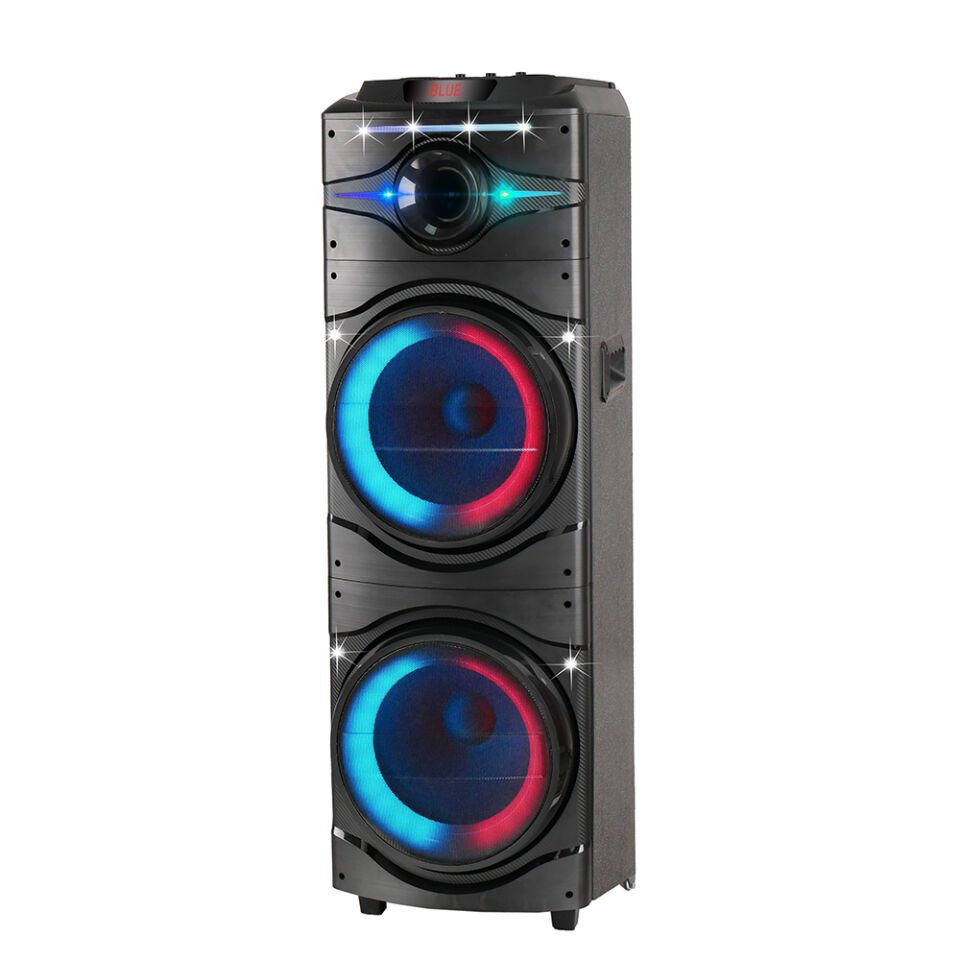 HEPTEKİLETİŞİM GD-2016 Dijital LED Göstergeli FM Radyolu Mikrofonlu RGB TWS Çift 12 inç Stereo Bass Kablosuz Karaoke Hoparlör