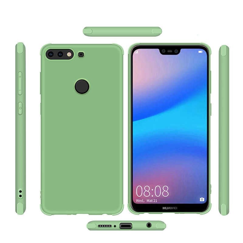 Huawei Y7 2018 Sililkon Mat Soft Yüzeyli Kapak (NEVA) Yeşil