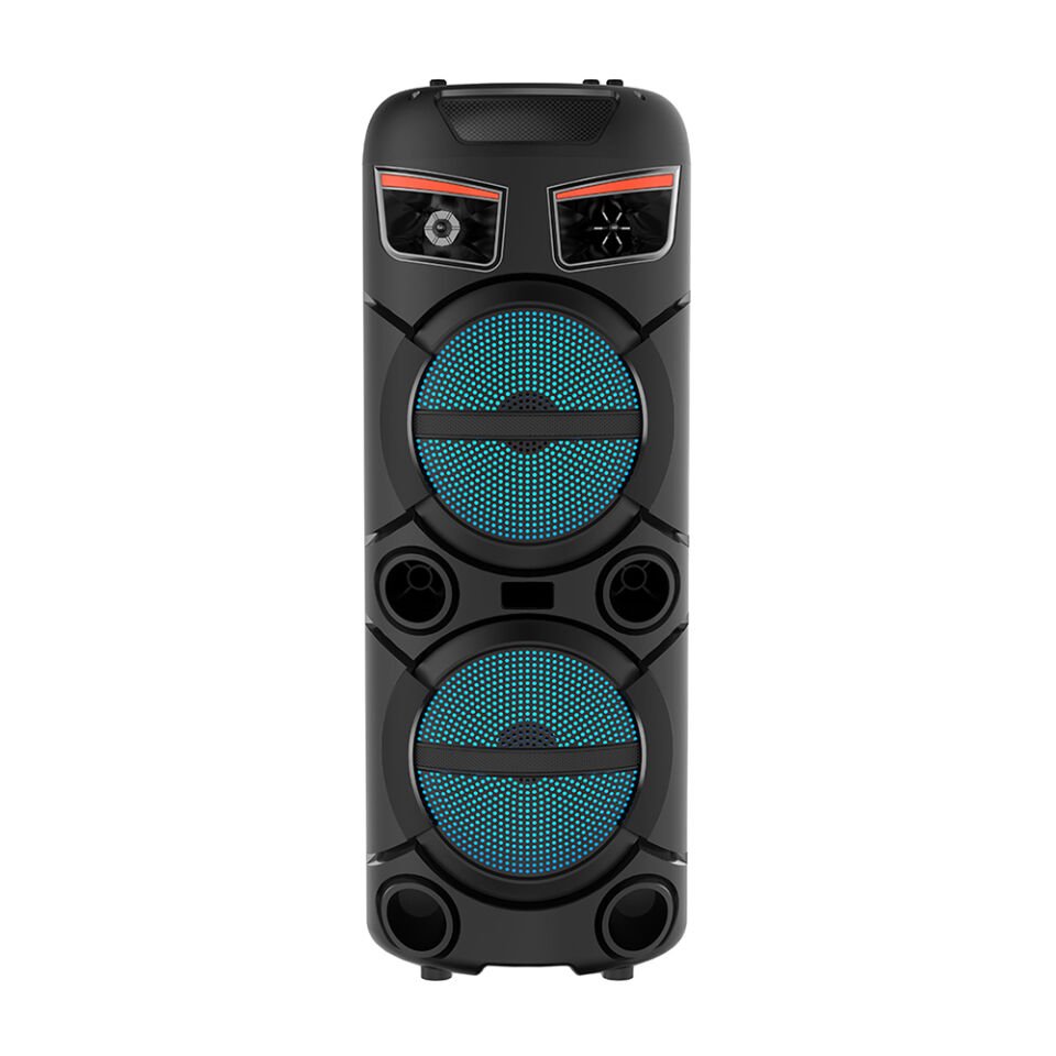 HEPTEKİLETİŞİM GD-2809 Dijital LED Göstergeli FM Radyolu Mikrofonlu RGB TWS Çift 8 inç Stereo Bass Kablosuz Karaoke Hoparlör