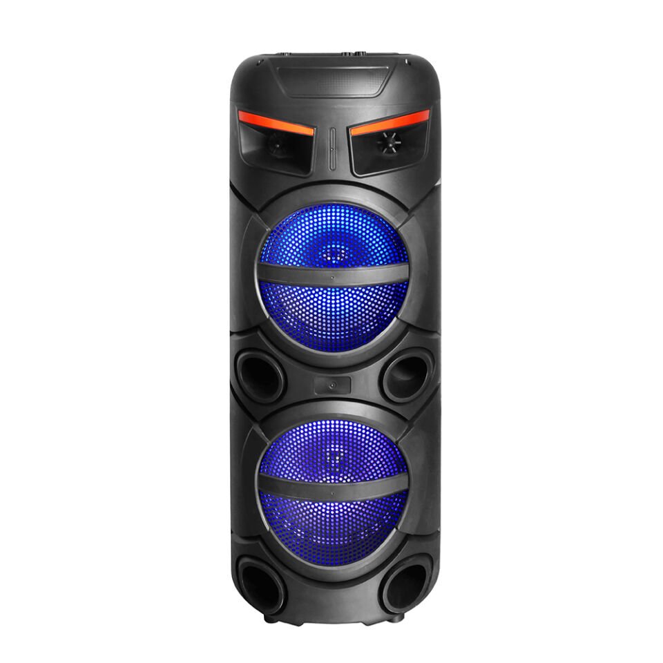 HEPTEKİLETİŞİM GD-2809 Dijital LED Göstergeli FM Radyolu Mikrofonlu RGB TWS Çift 8 inç Stereo Bass Kablosuz Karaoke Hoparlör