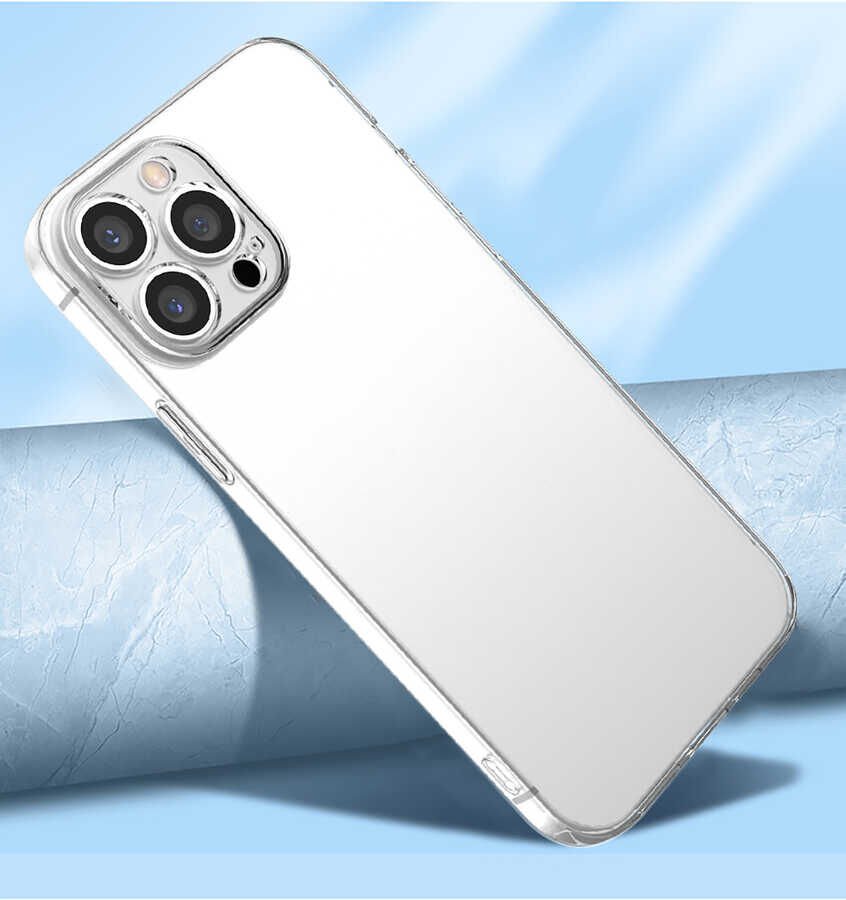 Apple iPhone 13 Pro Kılıf HEPTEKİLETİŞİM Kamera Korumalı Süper Silikon Kapak