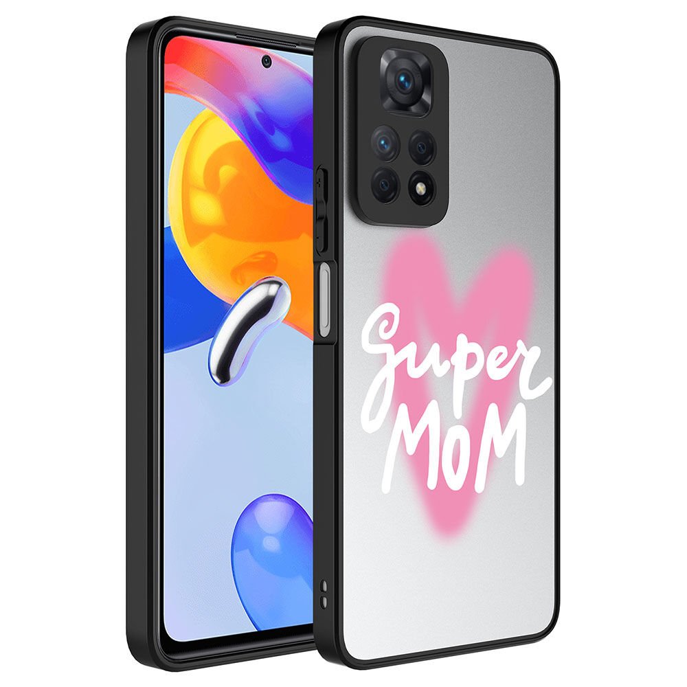 Xiaomi Redmi Note 12 Pro 4G Kılıf Aynalı Desenli Kamera Korumalı Parlak HEPTEKİLETİŞİM Mirror Kapak
