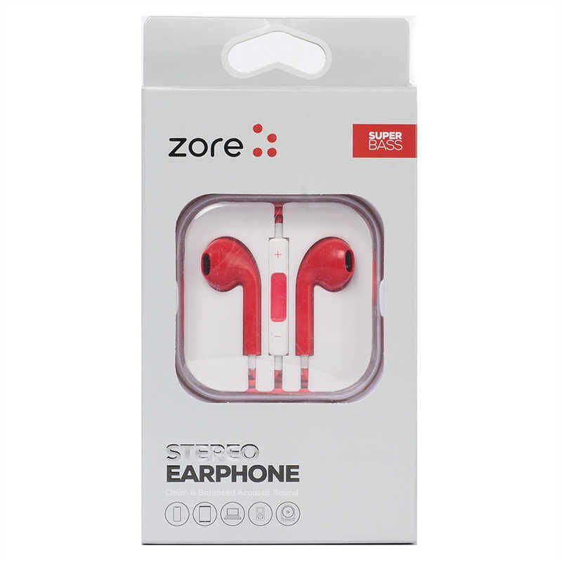 Yüksek Kalite ve Ses Performanslı Kulaklık (EP5 Basıc Serisi 3.5mm Kulaklık) Kırmızı