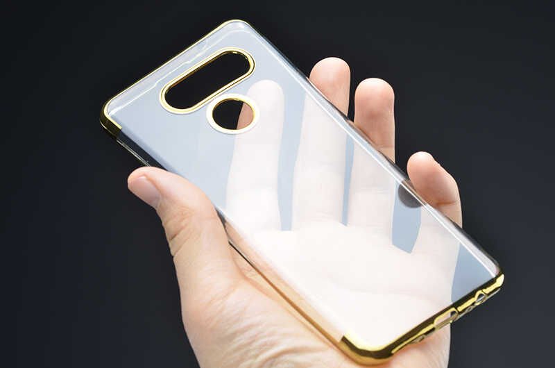 LG K50S Kılıf HEPTEKİLETİŞİM Dört Köşeli Lazer Silikon Kapak