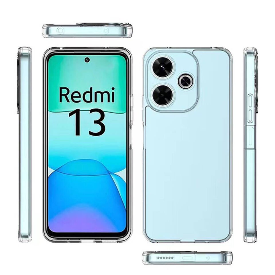 Xiaomi Redmi 13 4G Şeffaf Kılıf Yumuşak İnce Tasarımlı Kapak (SÜPER) Şeffaf