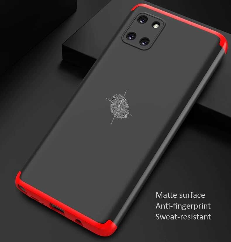 Samsung Galaxy A81 (Note 10 Lite) Kılıf 360 Tam Koruma Ön Ve Arka Sert Mika Kapak Orjinal Ays Gkk  Mavi