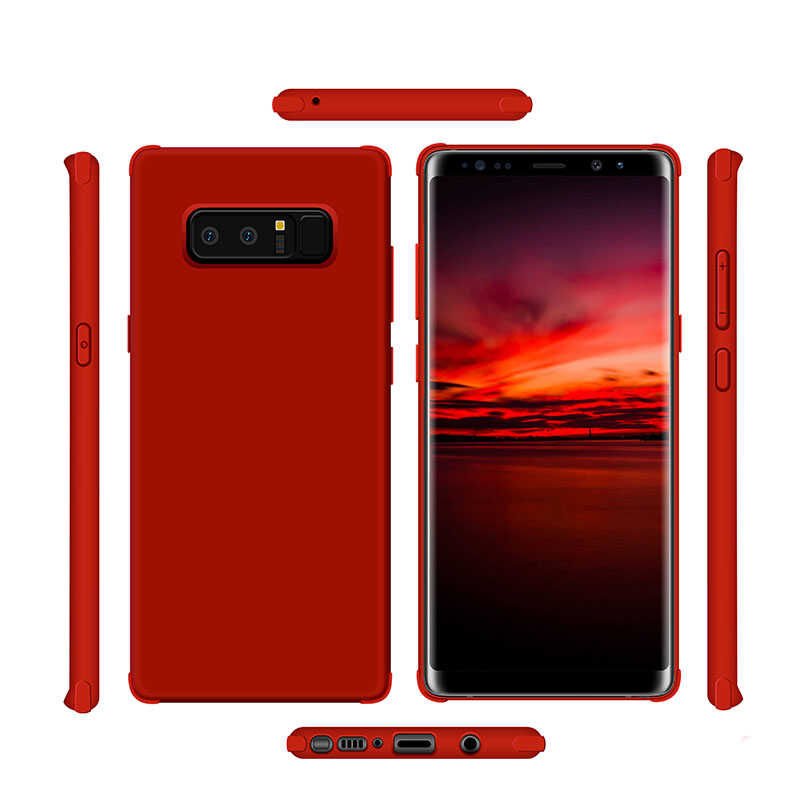 Samsung Galaxy Note 8 Sililkon Mat Soft Yüzeyli Kapak (NEVA) Lacivert