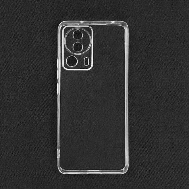 Xiaomi Mi 13 Lite Şeffaf Kılıf Yumuşak İnce Tasarımlı Kapak (SÜPER) Renksiz