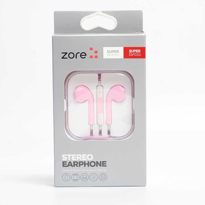 Yüksek Kalite ve Ses Performanslı Kulaklık (EP5 Basıc Serisi 3.5mm Kulaklık) Pembe Açık