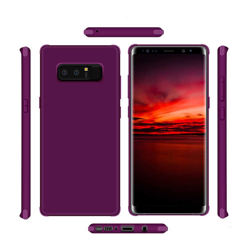 Samsung Galaxy Note 8 Sililkon Mat Soft Yüzeyli Kapak (NEVA) Mor
