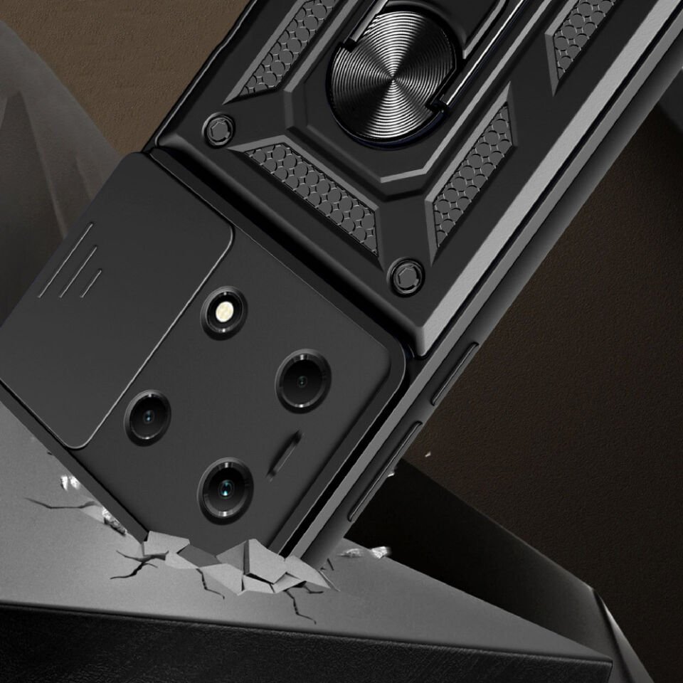 İnfinix Note 30 VIP Kılıf Magnetik Standlı Kamera Korumalı HEPTEKİLETİŞİM Sürgülü Vega Kapak