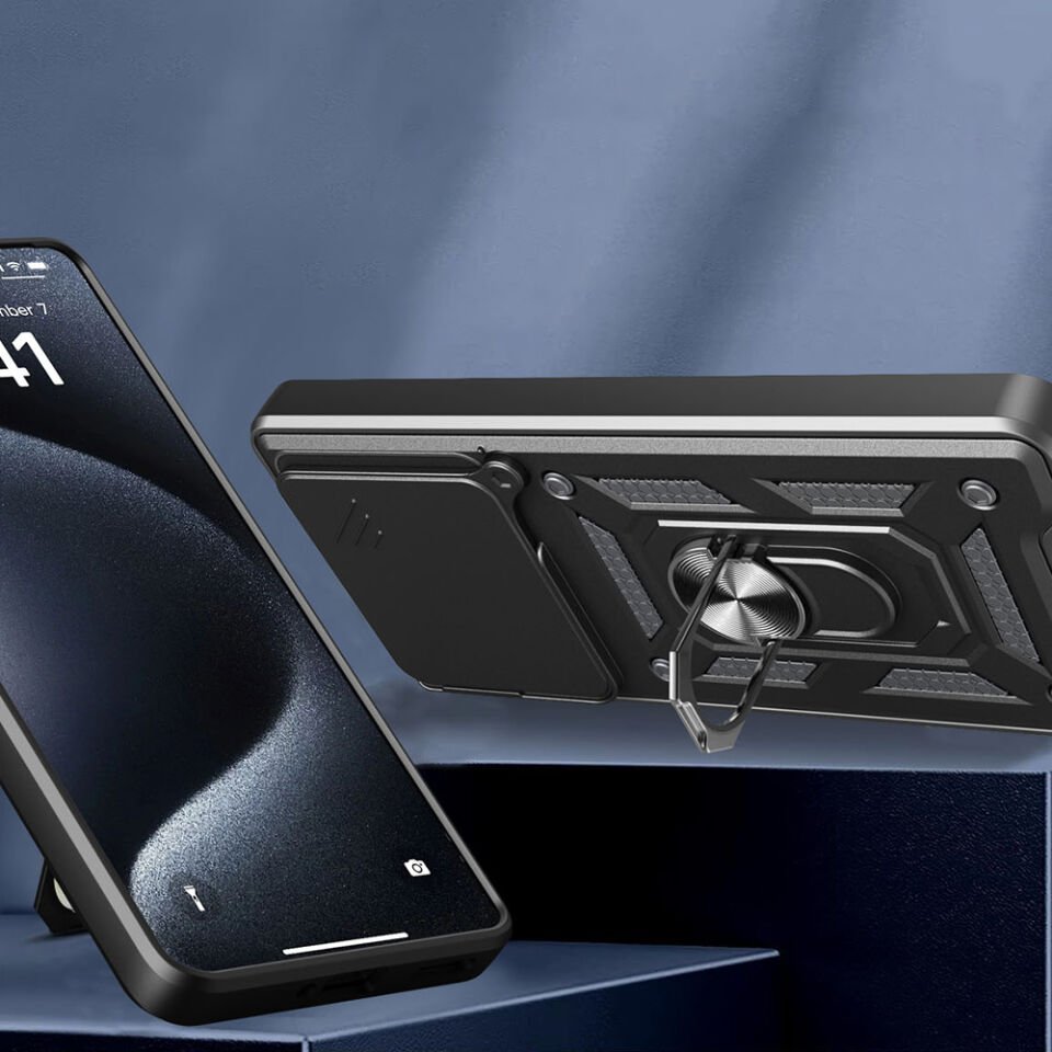 Realme Note 60 Kılıf Magnetik Standlı Kamera Korumalı HEPTEKİLETİŞİM Sürgülü Vega Kapak
