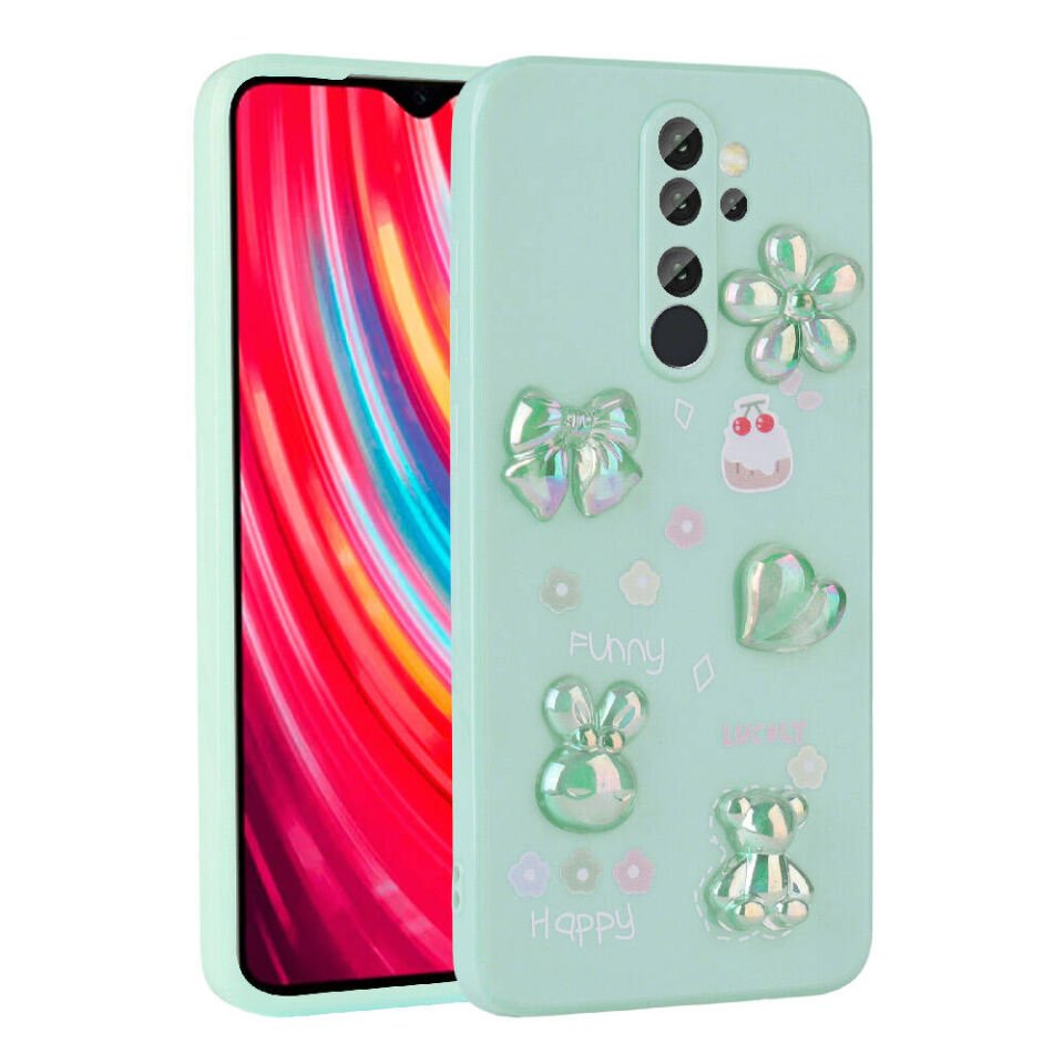 Xiaomi Redmi Note 8 Pro Kılıf Kabartma Figürlü Parlak HEPTEKİLETİŞİM Toys Silikon Kapak