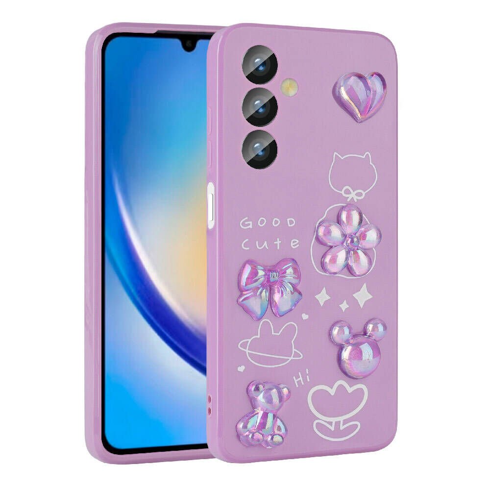 Samsung Galaxy A14 5G Kılıf Kabartma Figürlü Parlak HEPTEKİLETİŞİM Toys Silikon Kapak