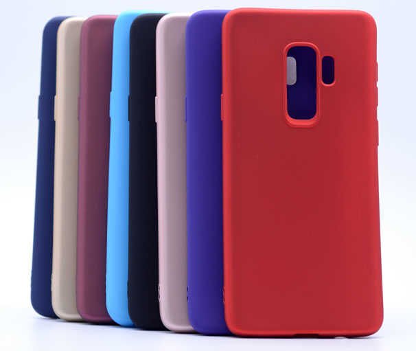 Samsung Galaxy S9 Plus Kılıf Yumuşak Dokulu Soft Esnek İnce Mat Renkli Silikon Kapak (PREMİER) Lacivert