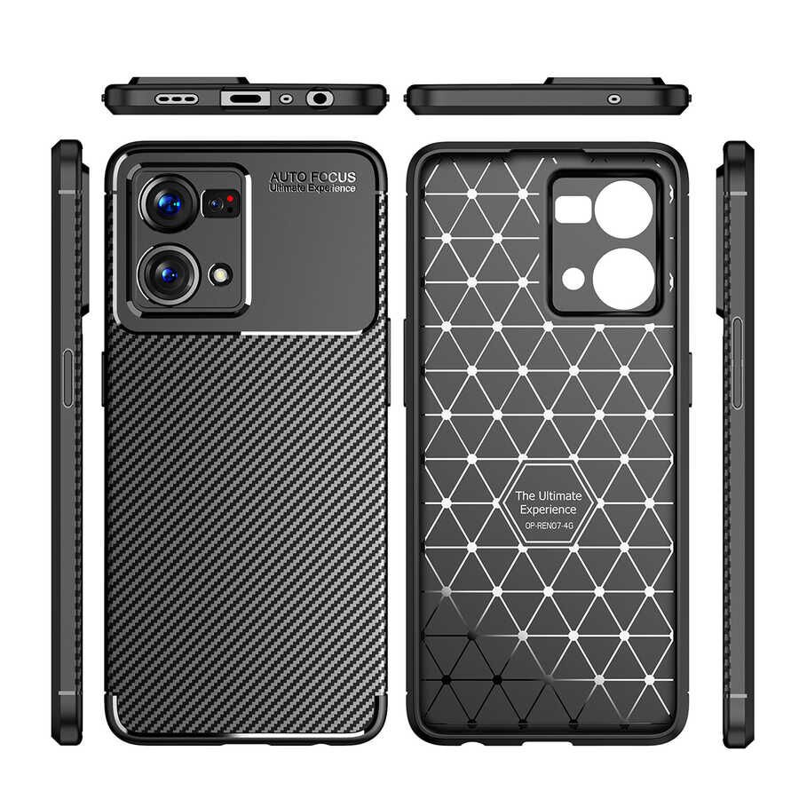 Oppo Reno 7 4G Kılıf HEPTEKİLETİŞİM Negro Silikon Kapak