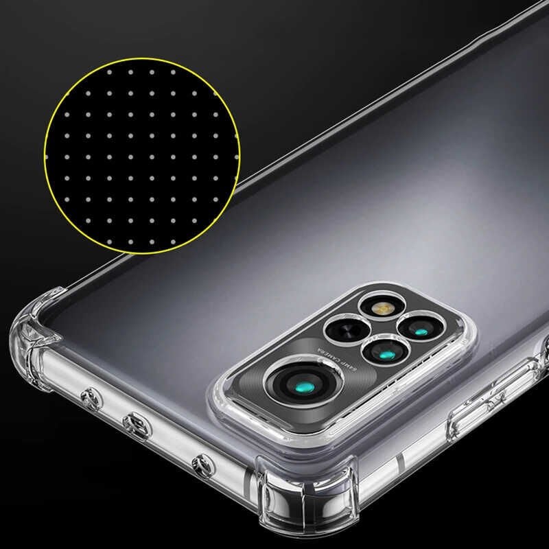 Xiaomi Redmi Note 11S Global Kılıf Antishock Darbe Emici Kamera Korumalı Şeffaf Kapak(K-ANTİ) Renksiz