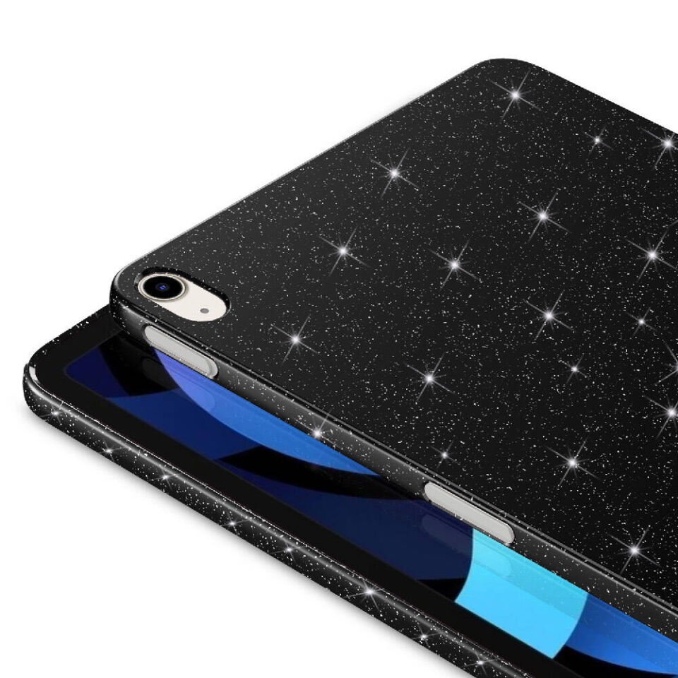 Apple Ipad 10. Nesil 10.9'' 2022 Tablet Kılıf with Glittering Tam Korumalı (Koton Case) Gümüş