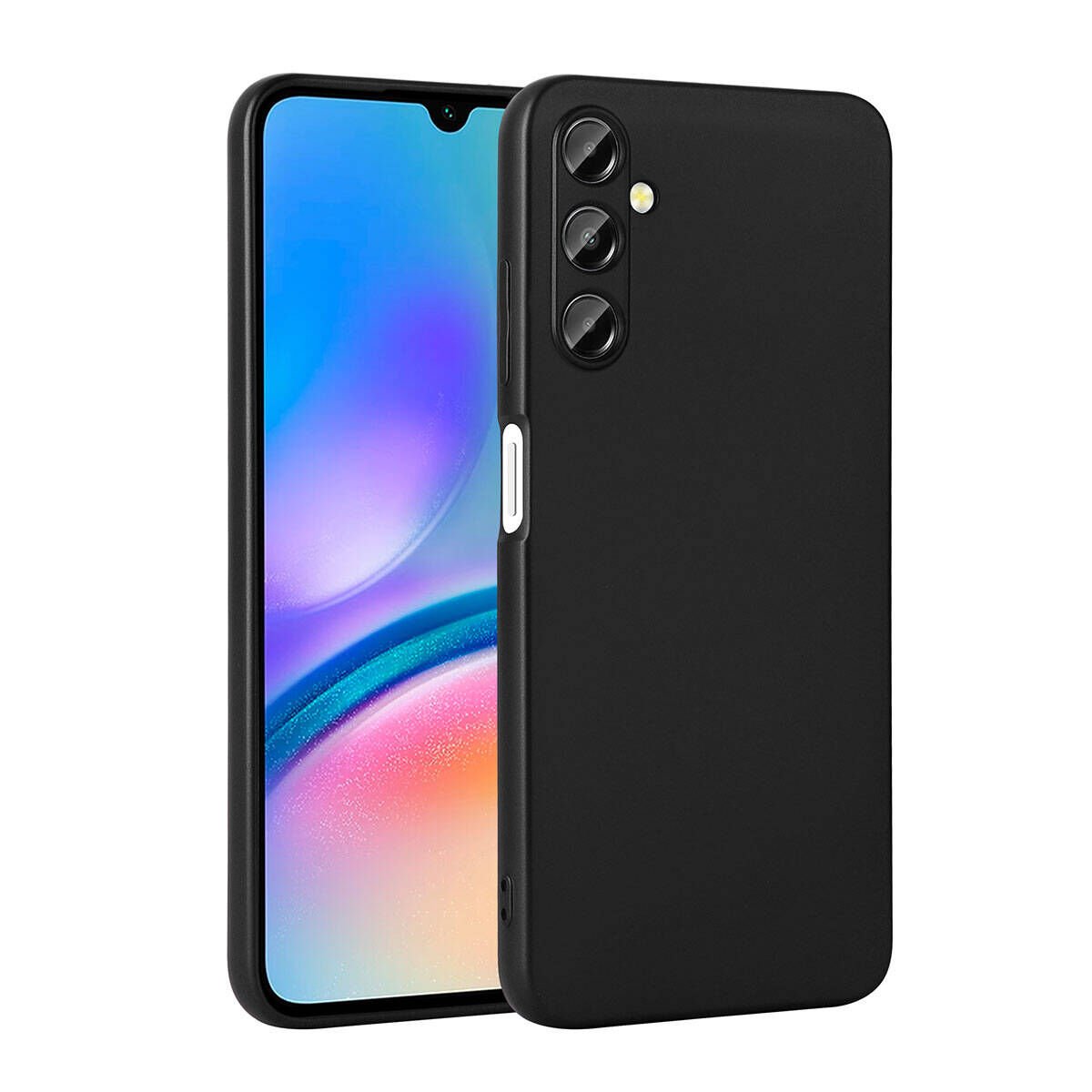 Samsung Galaxy A05S Kılıf Yumuşak Dokulu Soft İnce Mat Silikon Kapak (PREMİER) Siyah