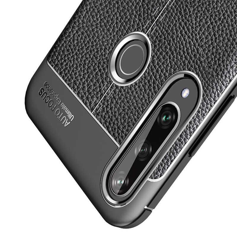 Huawei Y6P Kılıf Deri Görünümlü Renk Atmayan Dayanaklı Silikon Kapak (NİSS) Lacivert