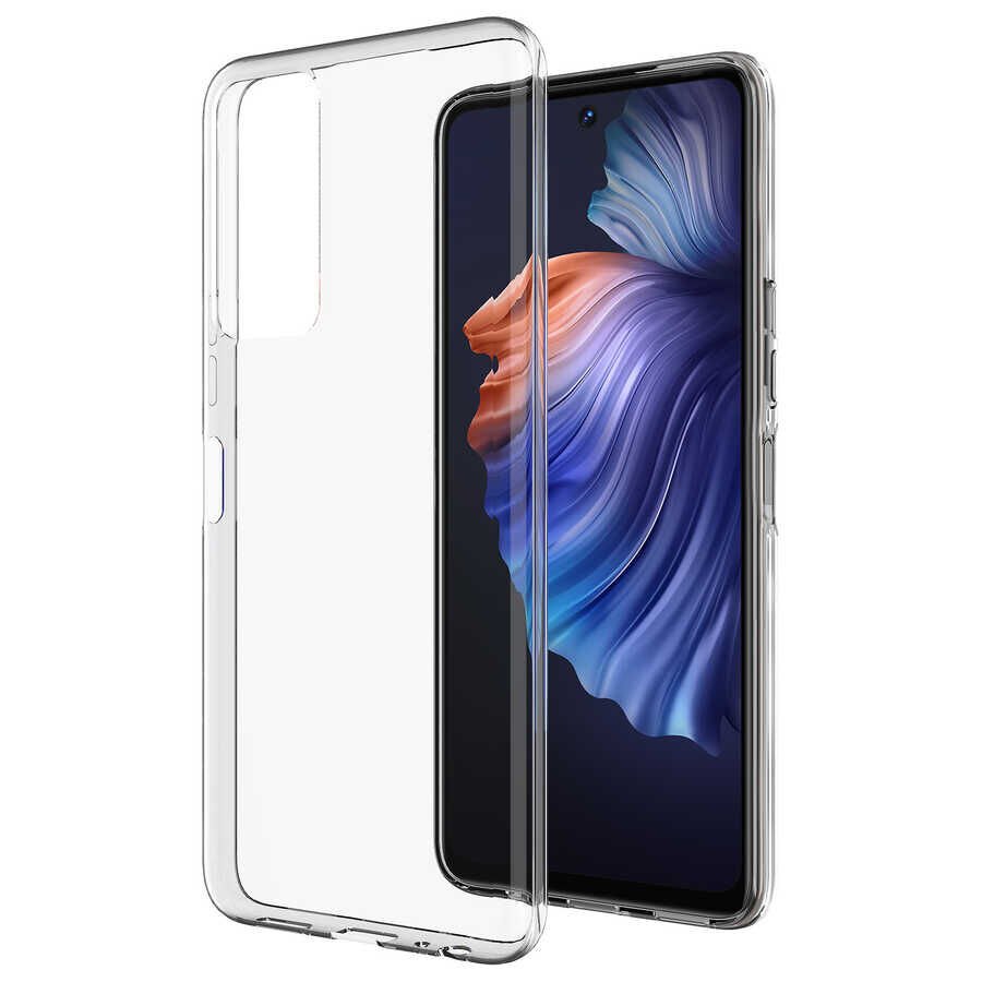 Tecno Camon 18 Şeffaf Kılıf Yumuşak İnce Tasarımlı Kapak (SÜPER) Renksiz