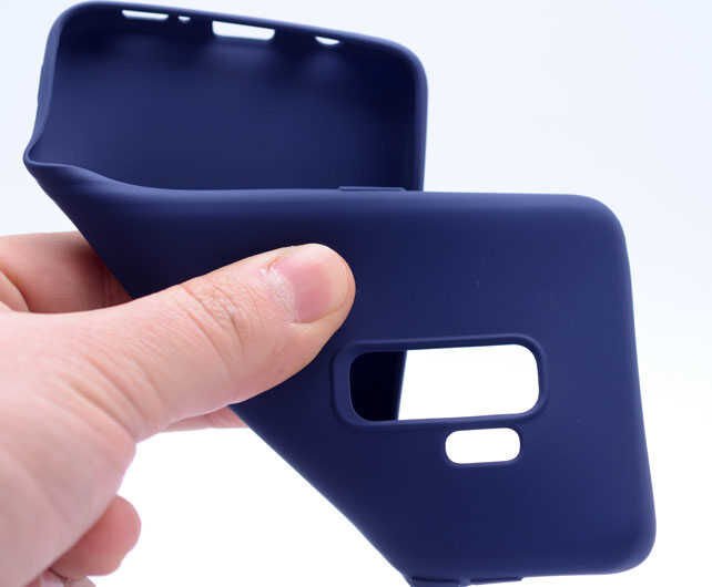 Samsung Galaxy S9 Plus Kılıf Yumuşak Dokulu Soft Esnek İnce Mat Renkli Silikon Kapak (PREMİER) Rose Gold