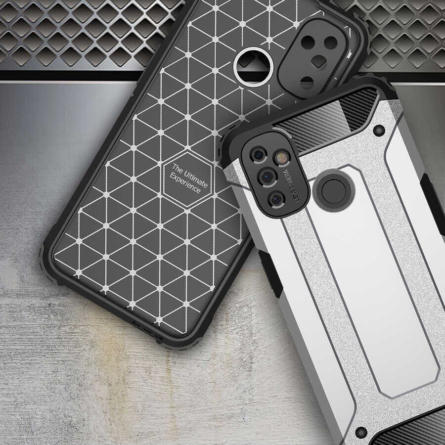 One Plus Nord N100 Kılıf Armor Köşe Korumalı Çift Katman Tank Zırh Kapak (CRASH) Gold