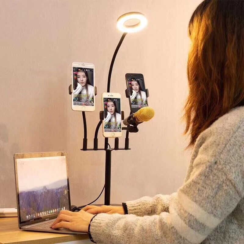 HEPTEKİLETİŞİM 5 in 1 Işıklı Telefon Tutucu Ring Light