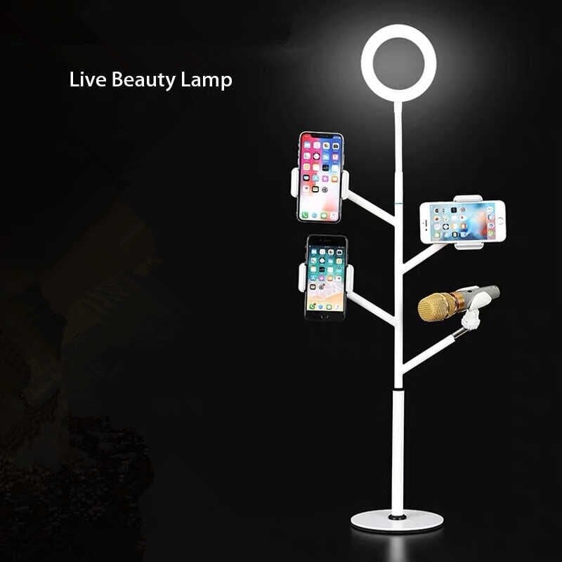 HEPTEKİLETİŞİM Professional Live Stream Işıklı Telefon Tutucu Ring Light