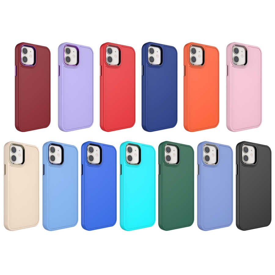 Apple iPhone 11 Kılıf Metal Çerçeve ve Buton Tasarımlı Sert HEPTEKİLETİŞİM Botox Kapak