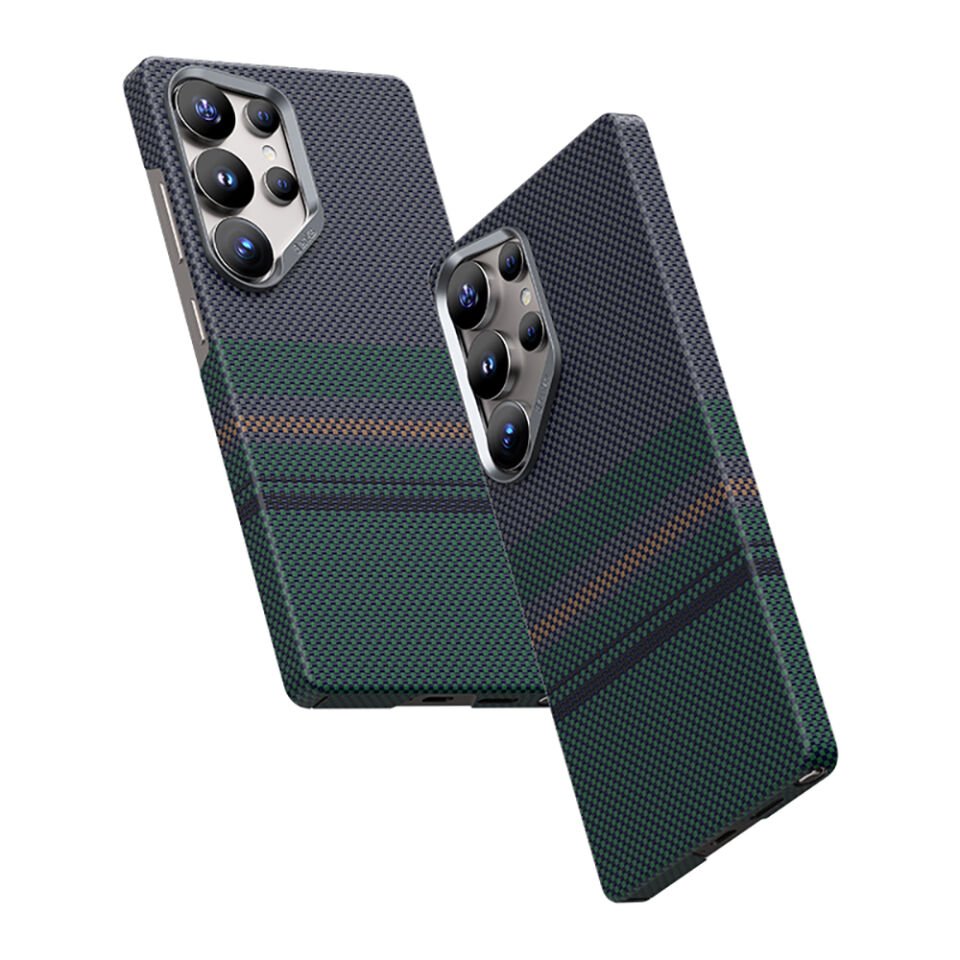 Samsung Galaxy S25 Ultra Kılıf Magsafe Şarj Özellikli Karbon Fiber Tasarımlı Benks Aurora ArmorAir Kevlar Kapak