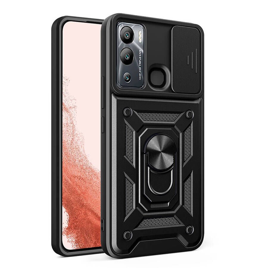 İnfinix Hot 20i Kılıf Magnetik Standlı Kamera Korumalı HEPTEKİLETİŞİM Sürgülü Vega Kapak