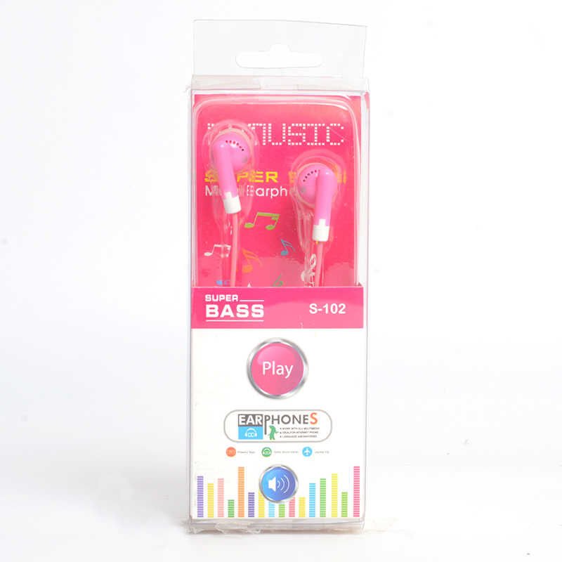 Yüksek Kalite ve Ses Performanslı Kulaklık  (S-102 3.5mm Kulaklık) Pembe
