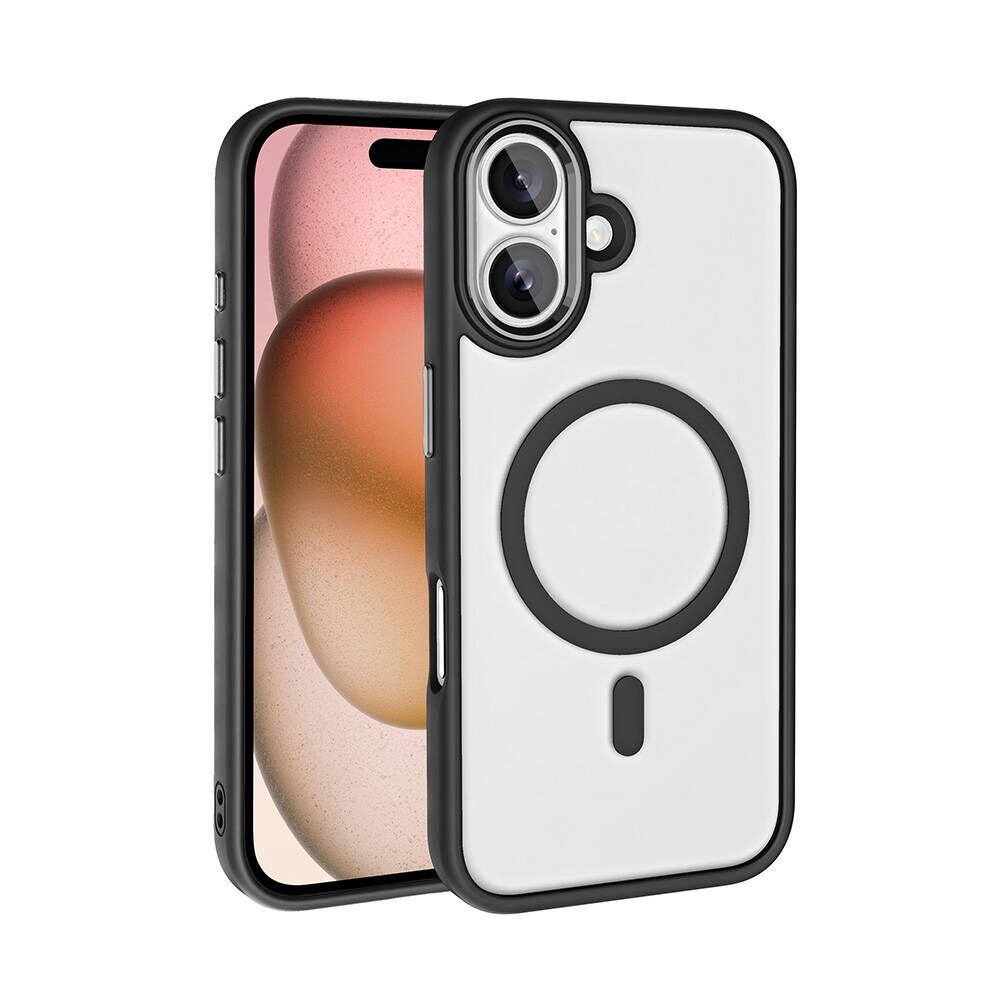 Apple iPhone 16 Kılıf Wireless Şarj Özellikli HEPTEKİLETİŞİM Krom Magsafe Silikon Kapak