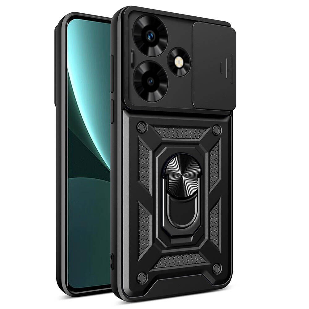 İnfinix Hot 30 Kılıf Magnetik Standlı Kamera Korumalı HEPTEKİLETİŞİM Sürgülü Vega Kapak