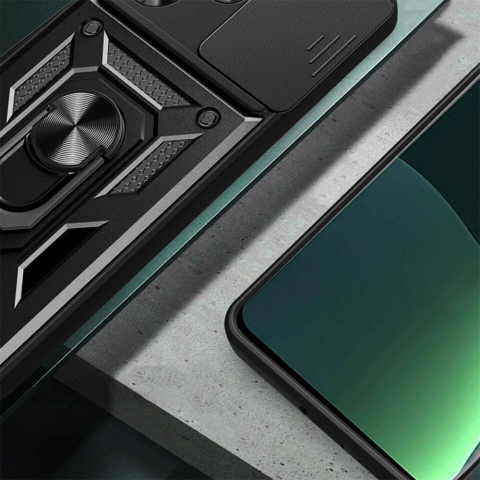 İnfinix Hot 30 Kılıf Magnetik Standlı Kamera Korumalı HEPTEKİLETİŞİM Sürgülü Vega Kapak