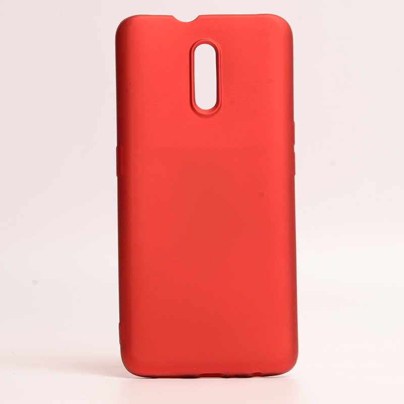 Oppo Reno Kılıf Yumuşak Dokulu Soft Esnek İnce Mat Renkli Silikon Kapak (PREMİER) Mürdüm