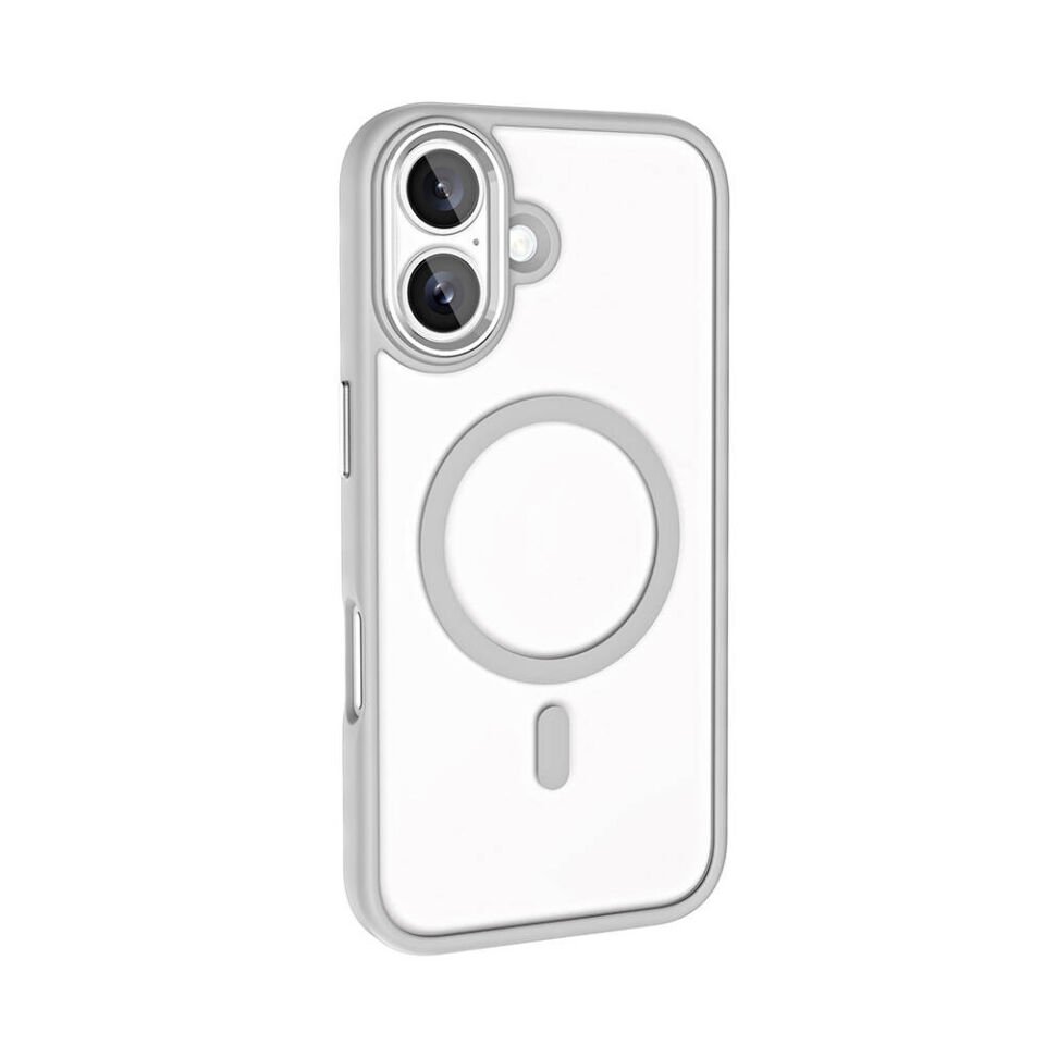 Apple iPhone 16 Plus Kılıf Wireless Şarj Özellikli HEPTEKİLETİŞİM Krom Magsafe Silikon Kapak