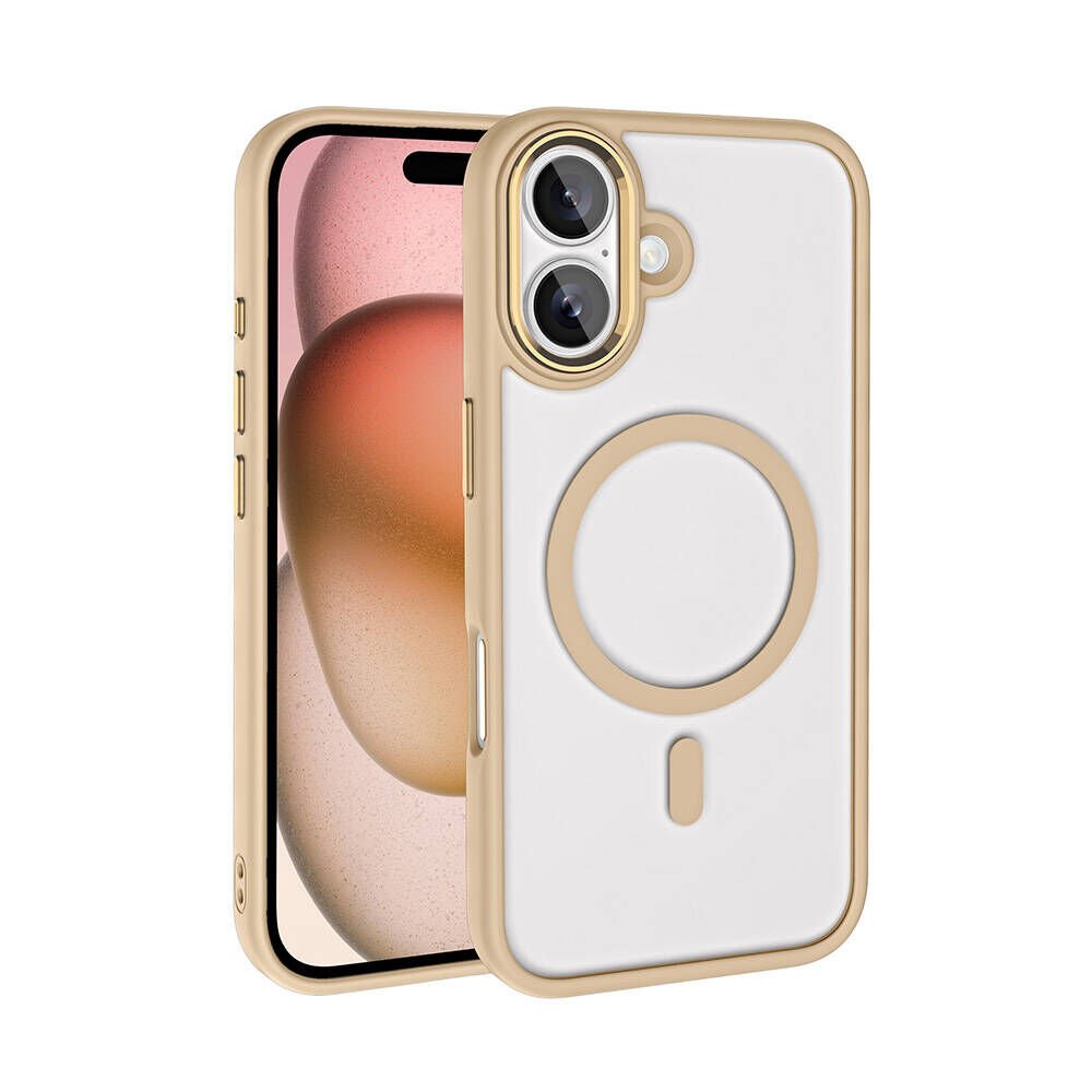 Apple iPhone 16 Plus Kılıf Wireless Şarj Özellikli HEPTEKİLETİŞİM Krom Magsafe Silikon Kapak