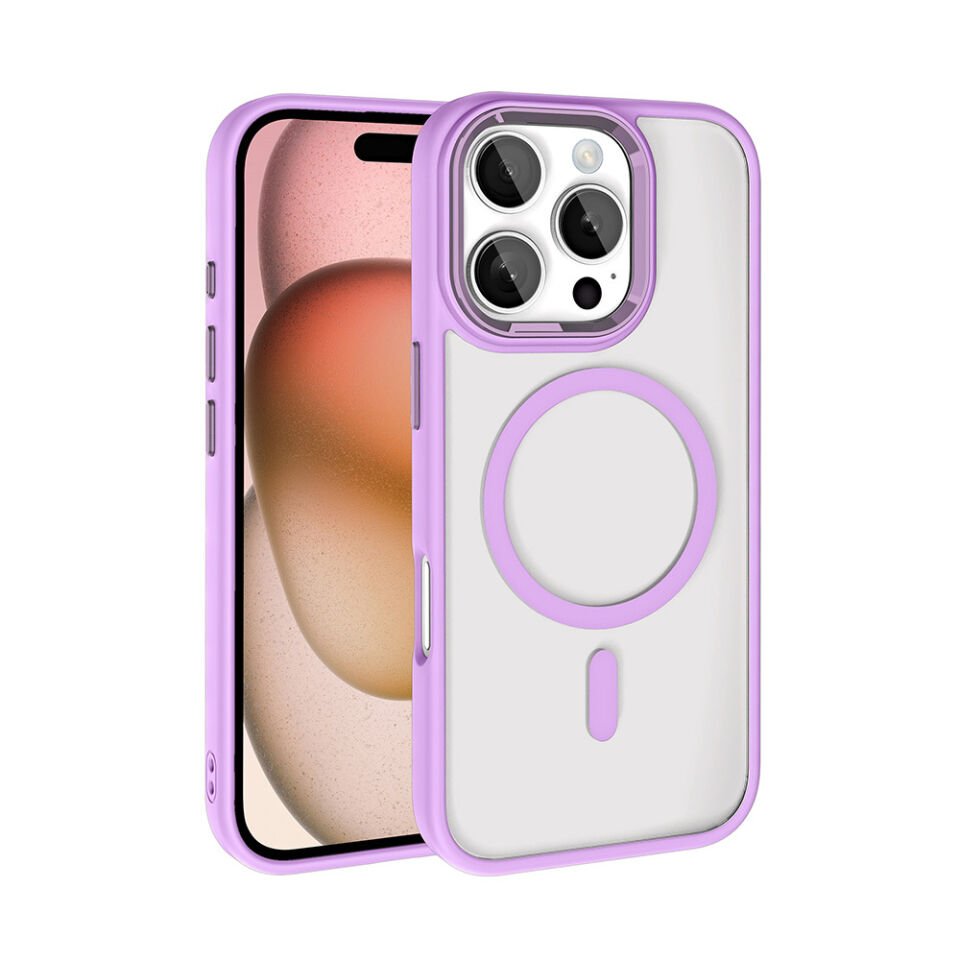 Apple iPhone 16 Pro Kılıf Wireless Şarj Özellikli HEPTEKİLETİŞİM Krom Magsafe Silikon Kapak