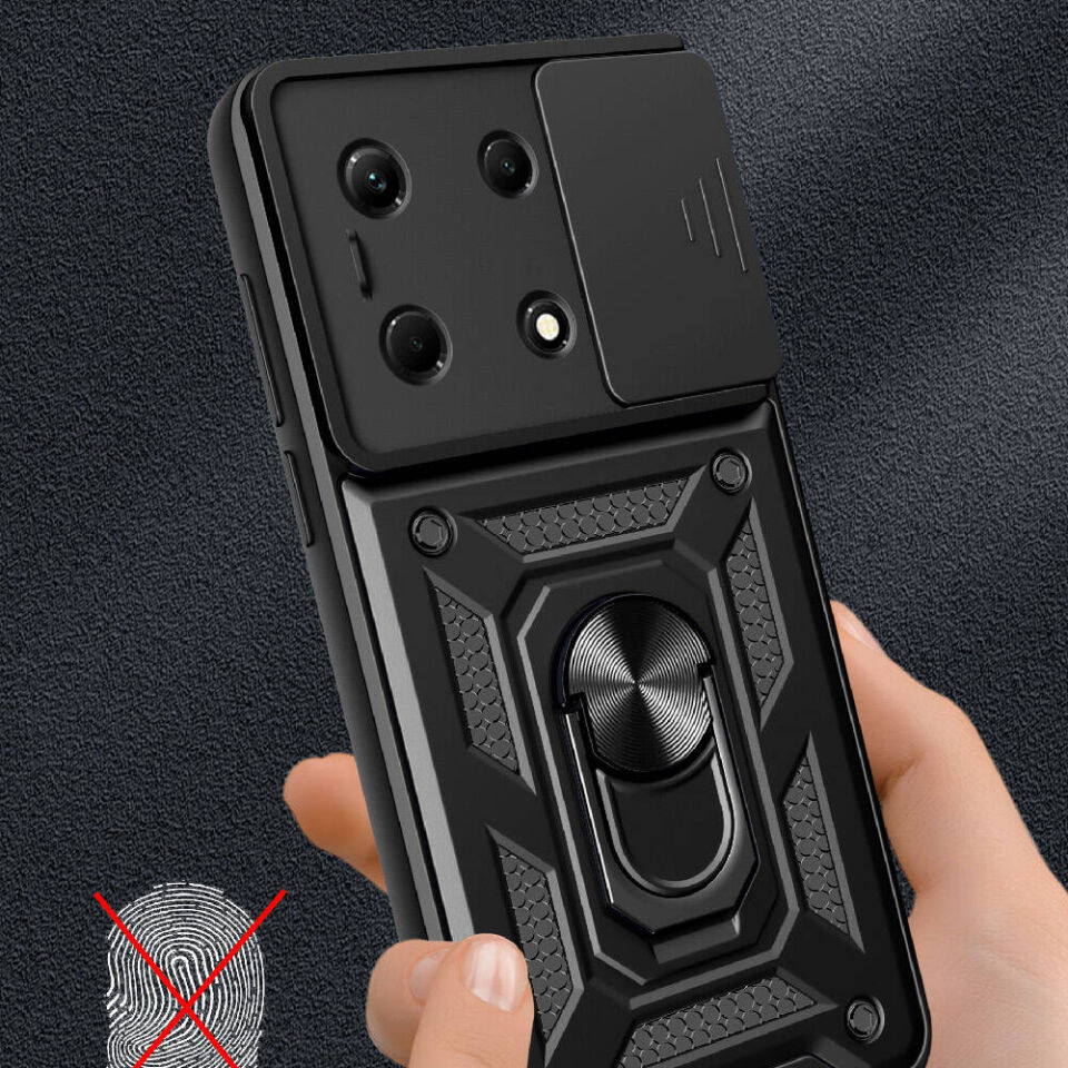 İnfinix Note 30 4G Kılıf Magnetik Standlı Kamera Korumalı HEPTEKİLETİŞİM Sürgülü Vega Kapak
