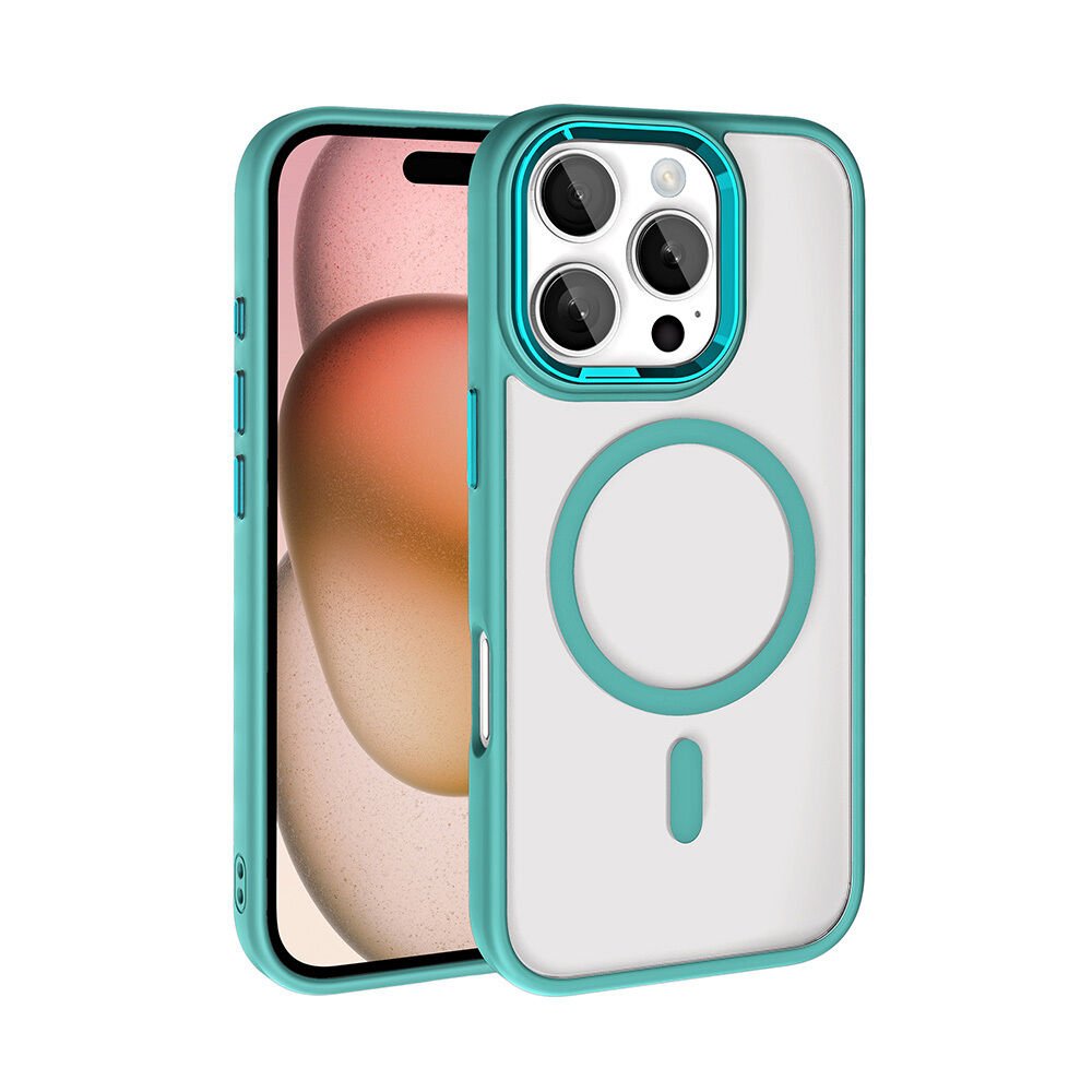 Apple iPhone 16 Pro Max Kılıf Wireless Şarj Özellikli HEPTEKİLETİŞİM Krom Magsafe Silikon Kapak