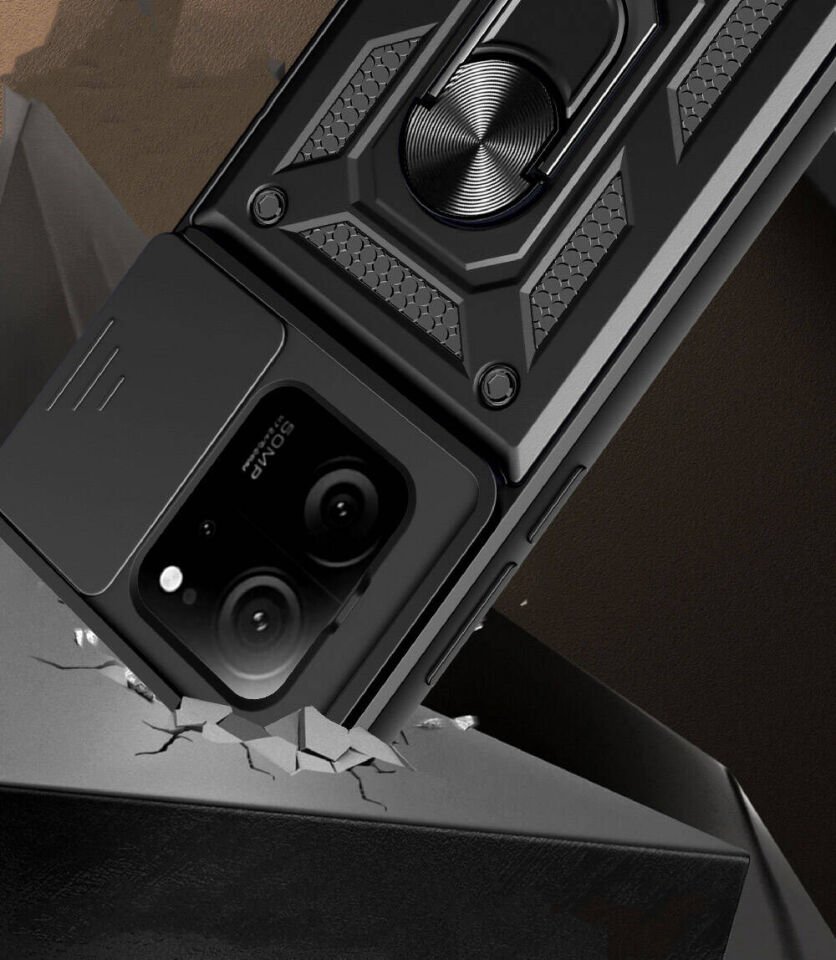 Xiaomi Mi 13T Kılıf Magnetik Standlı Kamera Korumalı HEPTEKİLETİŞİM Sürgülü Vega Kapak