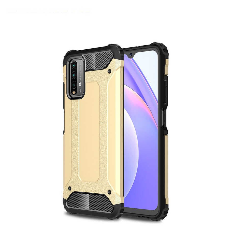 Xiaomi Poco M3 Kılıf Armor Köşe Korumalı Çift Katman Tank Zırh Kapak (CRASH) Kırmızı