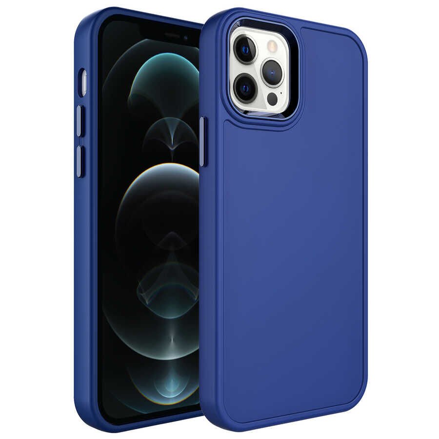 Apple iPhone 14 Pro Kılıf Metal Çerçeve ve Buton Tasarımlı Sert HEPTEKİLETİŞİM Botox Kapak