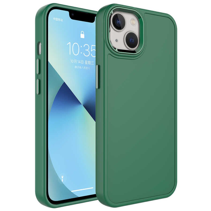 Apple iPhone 14 Plus Kılıf Metal Çerçeve ve Buton Tasarımlı Sert HEPTEKİLETİŞİM Botox Kapak