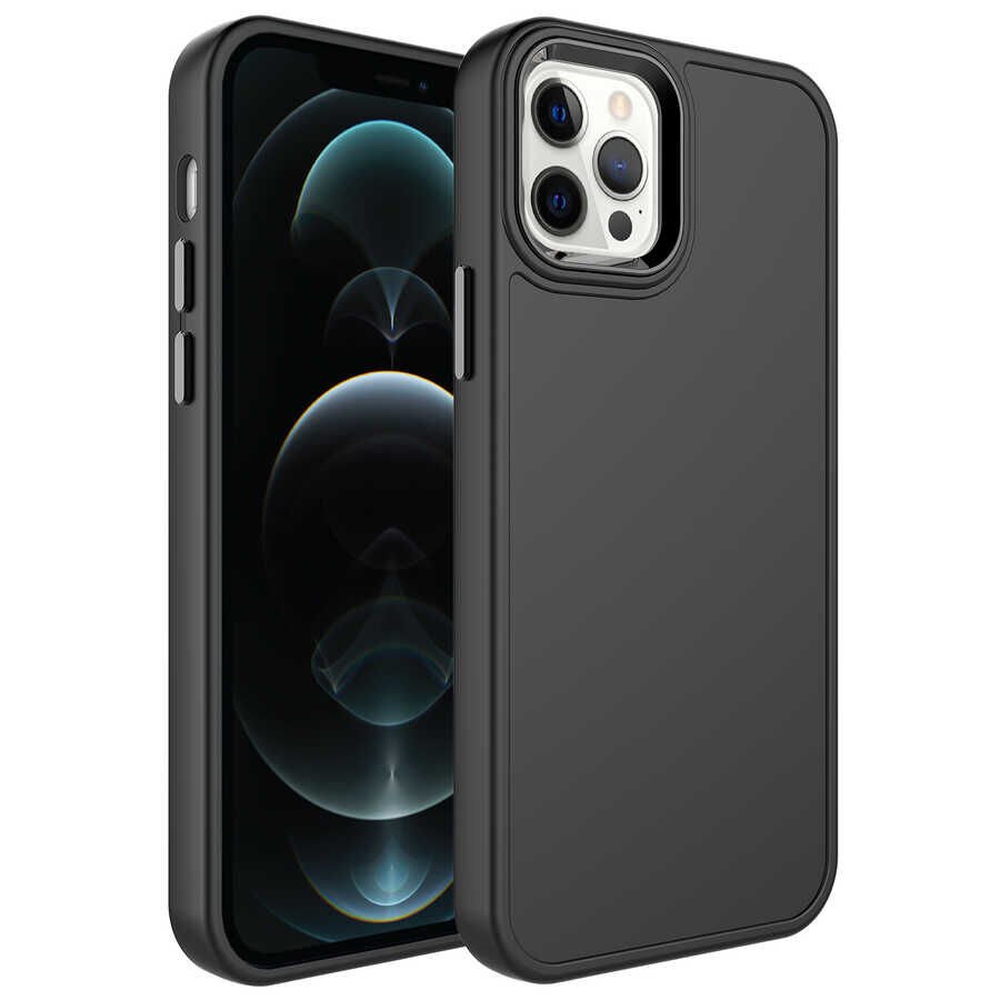Apple iPhone 14 Pro Max Kılıf Metal Çerçeve ve Buton Tasarımlı Sert HEPTEKİLETİŞİM Botox Kapak