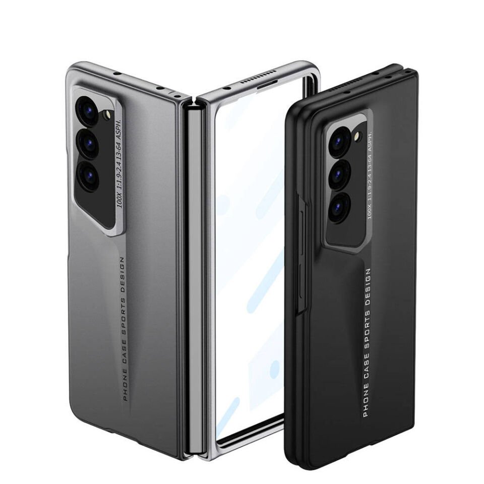 Samsung Galaxy Z Fold 6 Kılıf Ultra İnce Kamera Korumalı Sert Rubber Kapak (Procase) Titanyum-Gri