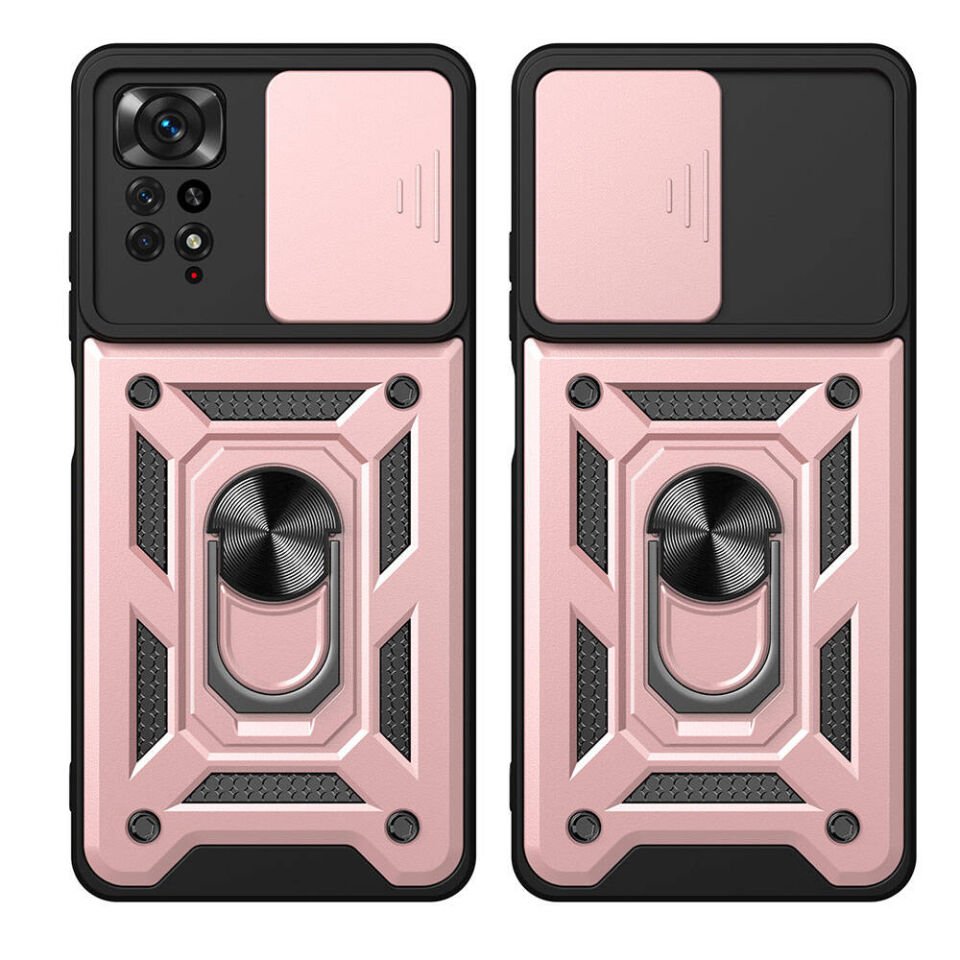 Xiaomi Redmi Note 11 Pro 4G Kılıf Magnetik Standlı Kamera Korumalı HEPTEKİLETİŞİM Sürgülü Vega Kapak
