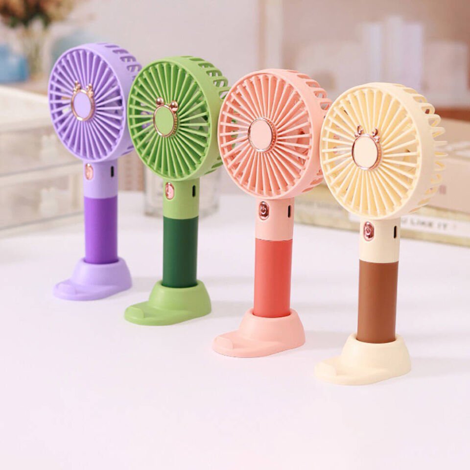 Mini Vantilatör Portatif Soğutucu Fan (ZB122) Pembe